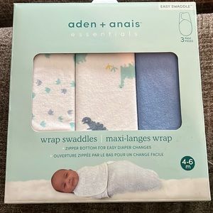 Aden and Anais 4-6 month wrap swaddles. Unopened and never used